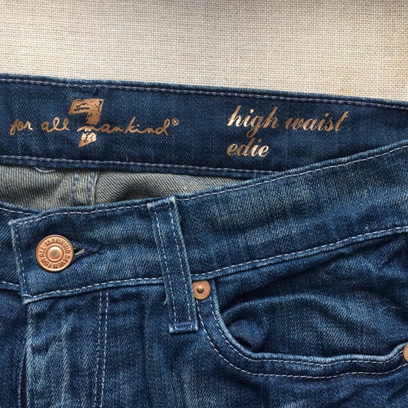 7 For All Mankind High Waist Edie Jeans - Picture 2 of 5